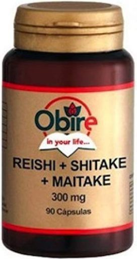 Obire Reishi Shitake Maitake 90 G&eacute;lules 300mg