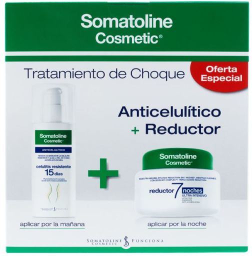 Traitement de choc : Cellulite r&eacute;sistante 150 ml + R&eacute;ducteur Intensif 7 Nuits 450 ml
