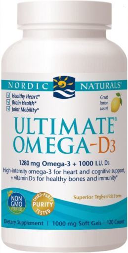 Ultime Om&eacute;ga D3 Citron 120 G&eacute;lules