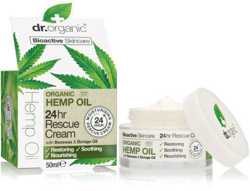 Dr. Organic Cr&egrave;me de secours &agrave; l'huile de chanvre bio 50 ml
