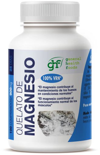 GHF Ch&eacute;late de magn&eacute;sium 800 mg 100 Comprim&eacute;s
