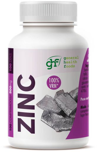 GHF Zinc 100% 500mg 100 Comprim&eacute;s