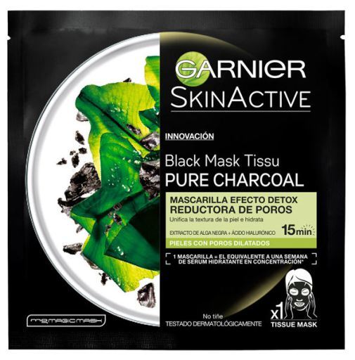 Garnier Skin Active Masque Noir Tissu Charbon Pur 28 gr
