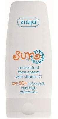 Cr&egrave;me visage antioxydante SUN SPF50+ &agrave; la vitamine C 50 ml