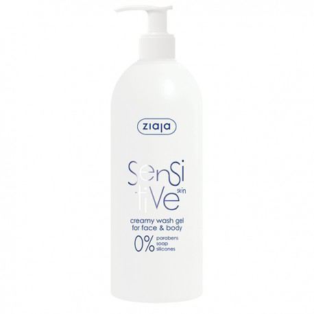 Ziaja gel nettoyant visage et corps sensible pour peaux sensibles 400 ml