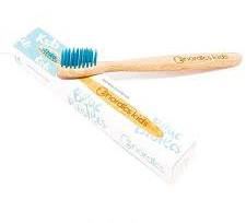 Brosse &agrave; dents enfant en bambou bleu