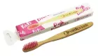 Brosse &agrave; dents enfant en bambou rose