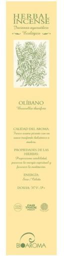 Bioaroma Encens bio Olibano 12 b&acirc;tons