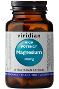 Viridian Magn&eacute;sium haute puissance 300 mg 30 capsules v&eacute;g&eacute;tariennes