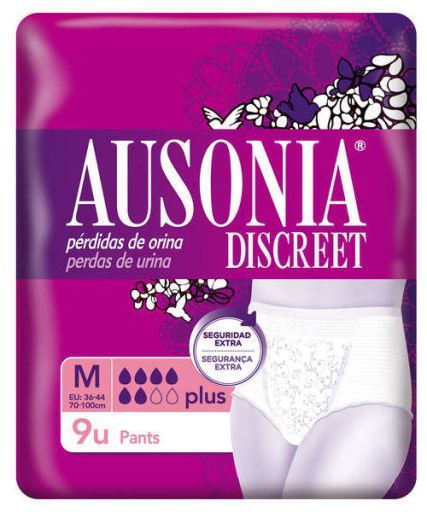 Ausonia Pantalon Discret Taille Plus M 9 Unidades