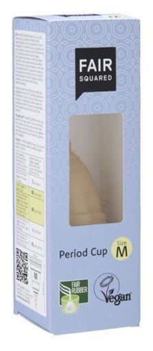 Fair Squared Gobelet m&eacute;struel en latex naturel taille M 12 ml