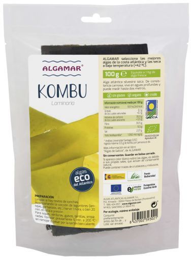 Algamar Algas marinhas Kombu 100 gr