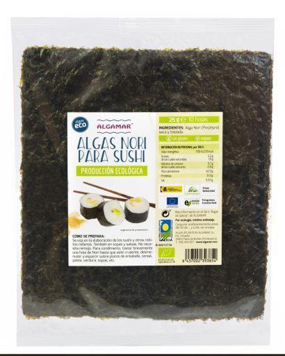 Algamar Algues Nori Sushi 25 gr