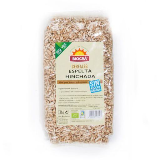 &Eacute;peautre gonfl&eacute; biologique sans sucre et sans miel 125 gr