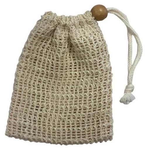 NaturaBIO Cosmetics Sac &agrave; savon en sisal et coton