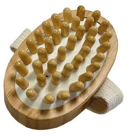 NaturaBIO Cosmetics Brosse de massage anti-cellulite en bambou