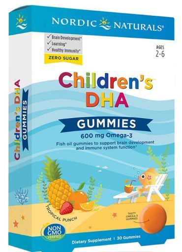 Gommes DHA pour enfants 600 mg 30 gommes
