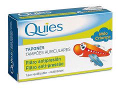 Quies Bouchons d'oreilles anti-pression pour enfants, 2 unit&eacute;s