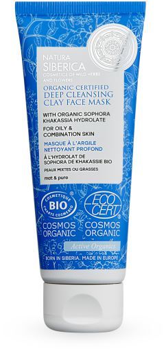 Natura Siberica Masque nettoyant visage &agrave; l'argile 75 ml