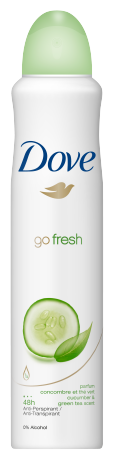 Dove Go Fresh D&eacute;odorant Concombre Spray 250 ml