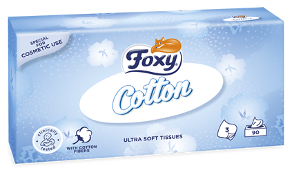 Foxy Mouchoirs en coton ultra doux 90 unit&eacute;s
