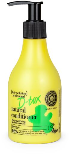 Natura Siberica Apr&egrave;s-shampooing naturel &agrave; l'argile blanche D Tox nettoyage en profondeur 245 ml