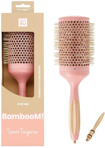 Tools For Beauty Brosse Bambou Ronde 65mm Mandarine Douce