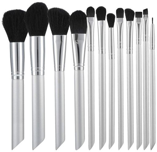 Tools For Beauty Ensemble de pinceaux de maquillage gris 12 pi&egrave;ces