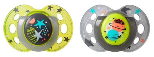 Tommee Tippee Lot de 2 sucettes de nuit 18-36 mois 2019
