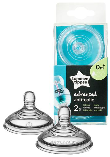 Tommee Tippee T&eacute;tines de Biberon Anti-coliques Avanc&eacute;es 2 Unit&eacute;s