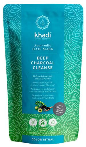 Khadi Masque Capillaire Nettoyant en Profondeur Charbon Actif 50 gr