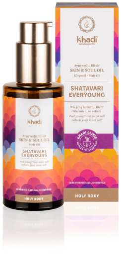 Khadi Huile corporelle ayurv&eacute;dique anti-&acirc;ge Shatavari