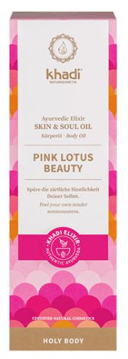 Khadi Huile corporelle ayurv&eacute;dique au lotus rose &eacute;quilibrante