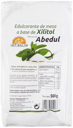 INT-SALIM Xylitol Sucre de Bouleau 500 gr