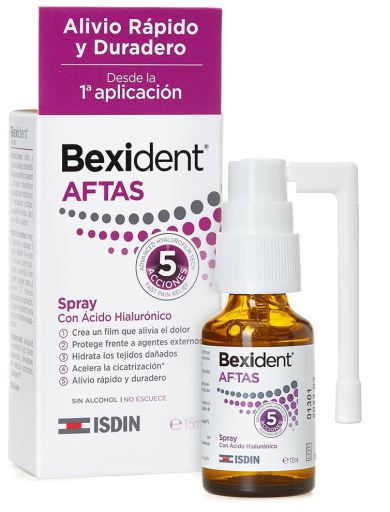 Isdin Spray buccal Bexident contre les aphtes 15 ml