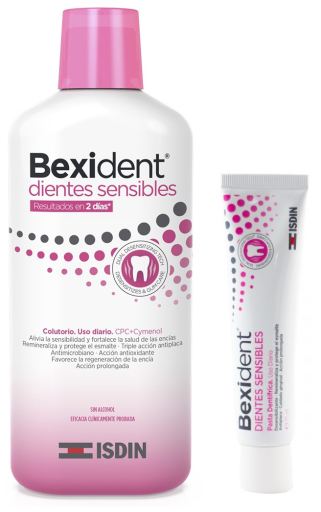Isdin Bain de bouche Bexident pour dents sensibles 500 ml + dentifrice 75 ml