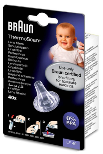 Braun Embouts jetables pour Braun ThermoScan 40 unit&eacute;s