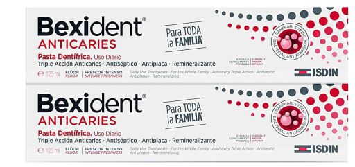 Isdin Bexident Dentifrice Anticaries Lot de 2 x 125 ml