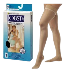 Bas longs en dentelle Jobst, compression naturelle l&eacute;g&egrave;re, taille 5