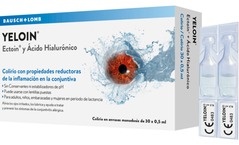 Bausch Lomb Yeloin Gouttes pour les yeux irrit&eacute;s 0,5 x 30 unit&eacute;s