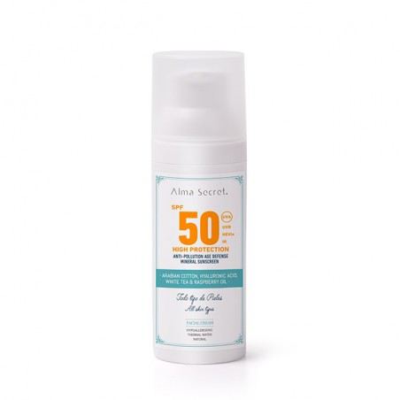 Alma Secret cr&egrave;me solaire visage haute protection SPF 50 50 ml