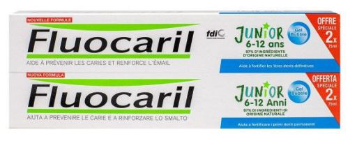 Fluocaril Dentifrice Junior Gel Bubble Gum 2x75 ml