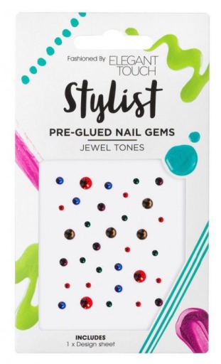 Elegant Touch Autocollants de styliste Gemmes d'ongles pr&eacute;encoll&eacute;es