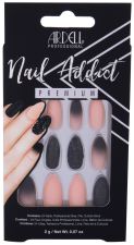Nail Addict Faux ongles clous noirs et rose ombr&eacute;