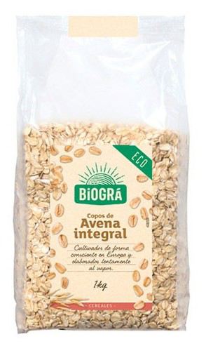 Biogra Flocons d'avoine &eacute;pais entiers 1 kg