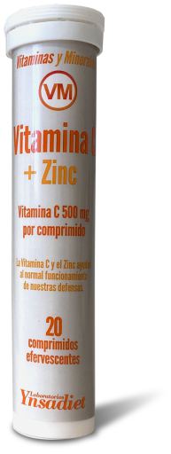 Ynsadiet Vitamine C + Zinc 500 mg 20 comprim&eacute;s
