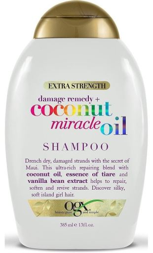 Shampooing &agrave; l'huile de noix de coco miracle 385 ml