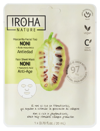 Iroha Nature masque anti-&acirc;ge au noni + acide hyaluronique 20 ml