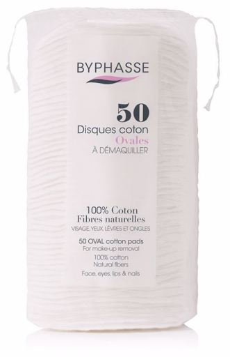Byphasse Disques de coton ovales d&eacute;maquillants 50 unit&eacute;s