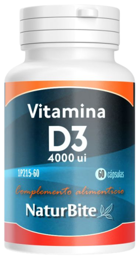 Naturbite Vitamine D3 4000 UI 60 Perles